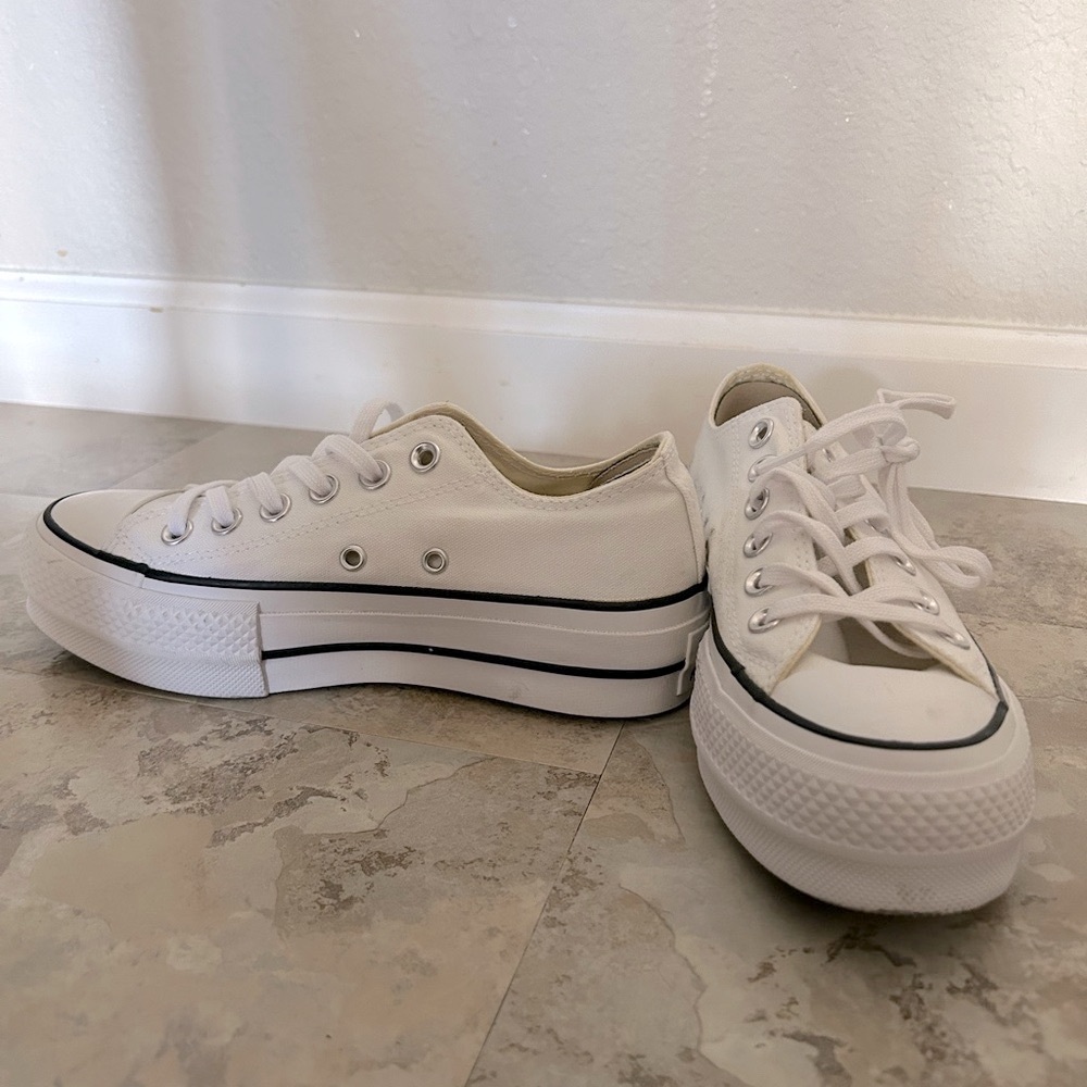 Converse White Canvas Sneakers